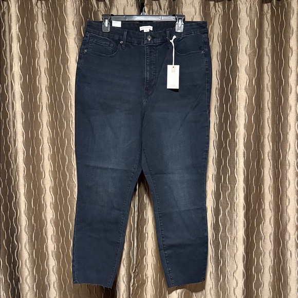 Good American Denim - Good American Deep Indigo Cropped Jeans 18 NWT
